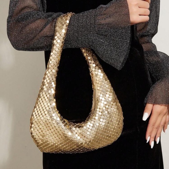 Rebellious Rose Handbags - Lightweight,Business Casual Sequin Decor Hobo Bag,